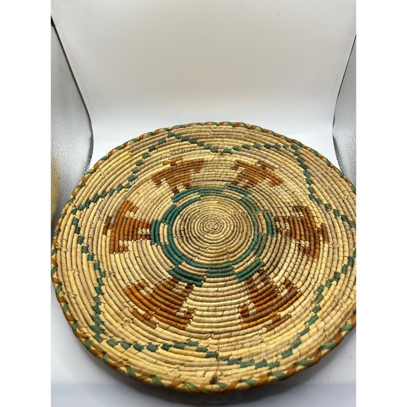 Other - Handwoven‎ Basket Bowl Southwestern Style Native American Decor 11 inch